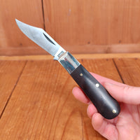 A Wright & Son 3 1/2" Barlow Pocket Knife Carbon Steel Ebony