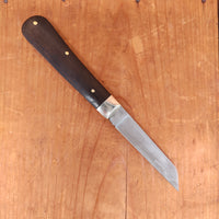 A Wright & Son 4" Lambsfoot Pocket Knife Carbon Steel Ebony