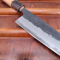 Hitohira Futana SB 170mm Santoku Aogami Super Kurouchi Cherry Wood