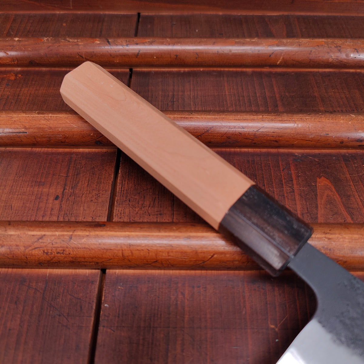 Hitohira Futana SB 170mm Santoku Aogami Super Kurouchi Cherry Wood