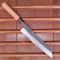 Hitohira Futana SB 240mm Kiritsuke Gyuto Aogami Super Kurouchi Tsuchime Cherry Wood