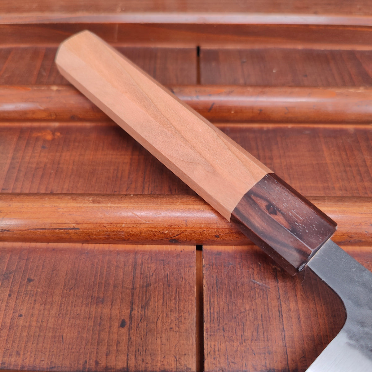 Hitohira Futana SB 240mm Kiritsuke Gyuto Aogami Super Kurouchi Tsuchime Cherry Wood