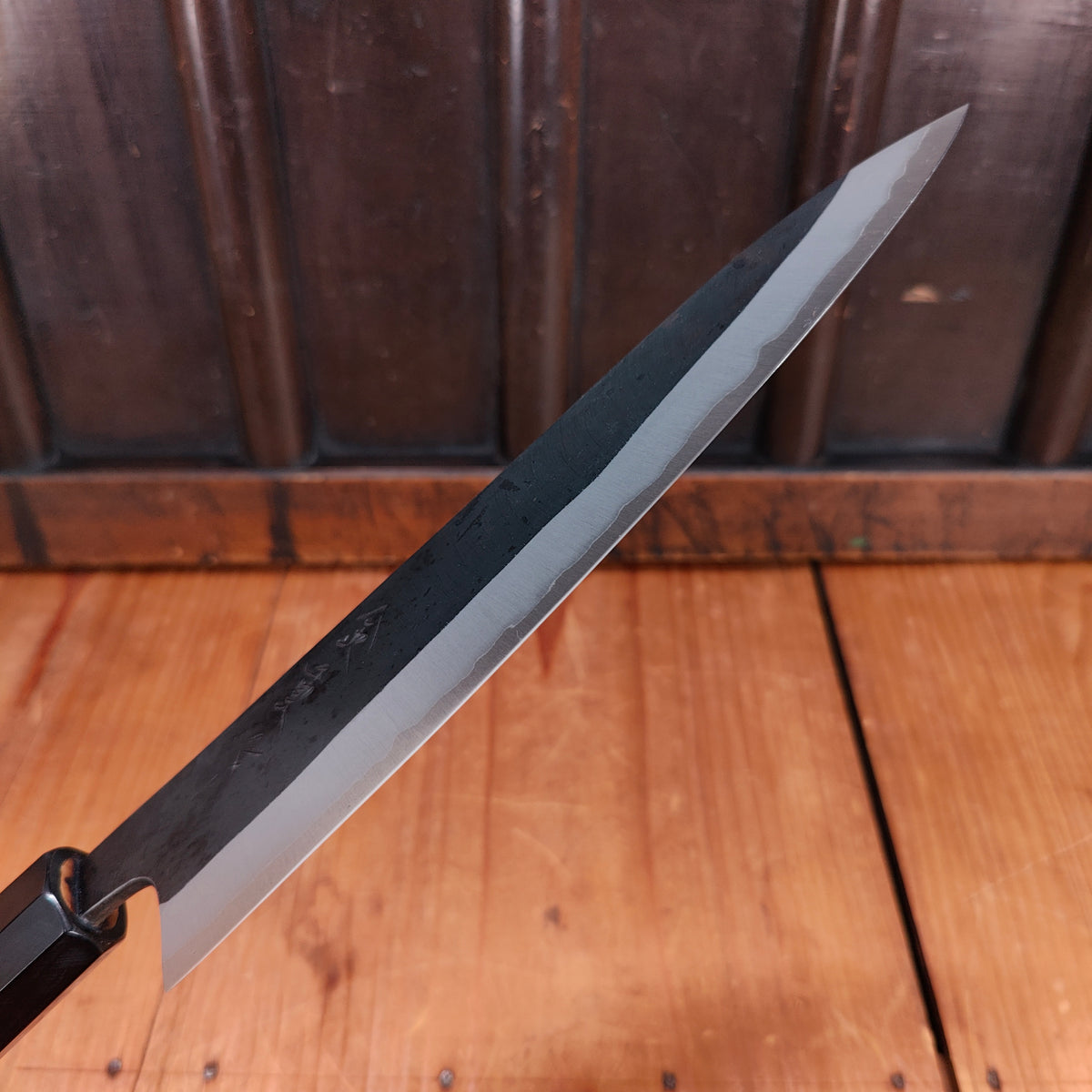 Kaneshige Hamono 210mm Gyuto Stainless Clad Aogami 2 Kurouchi Ho Wood Handle