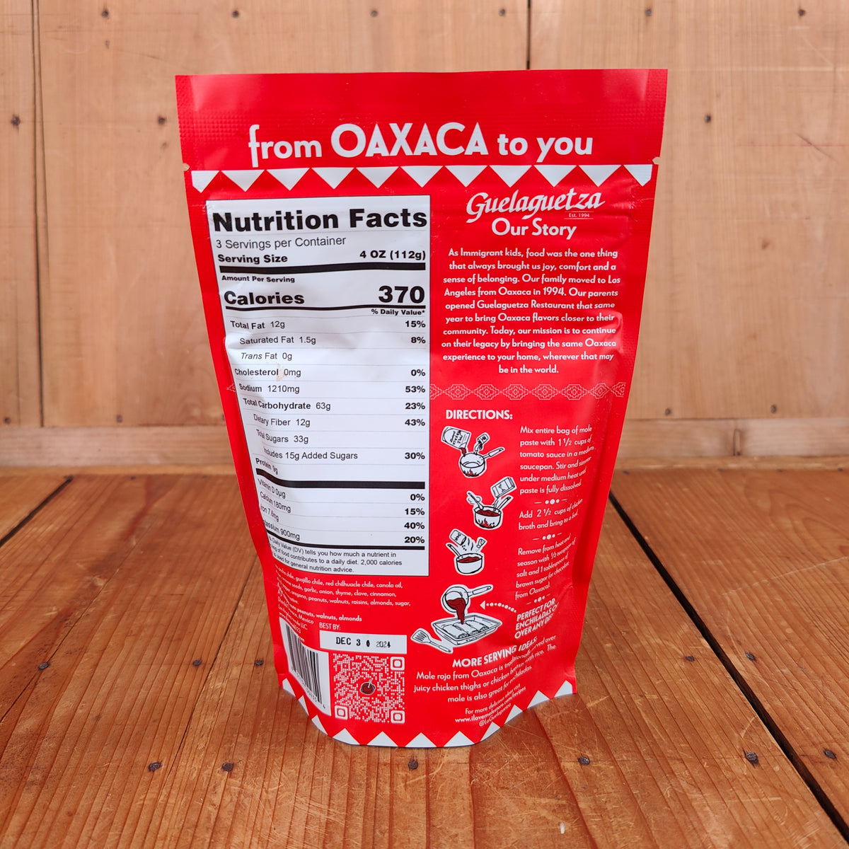 Guelaguetza Mole Rojo Paste - 12oz