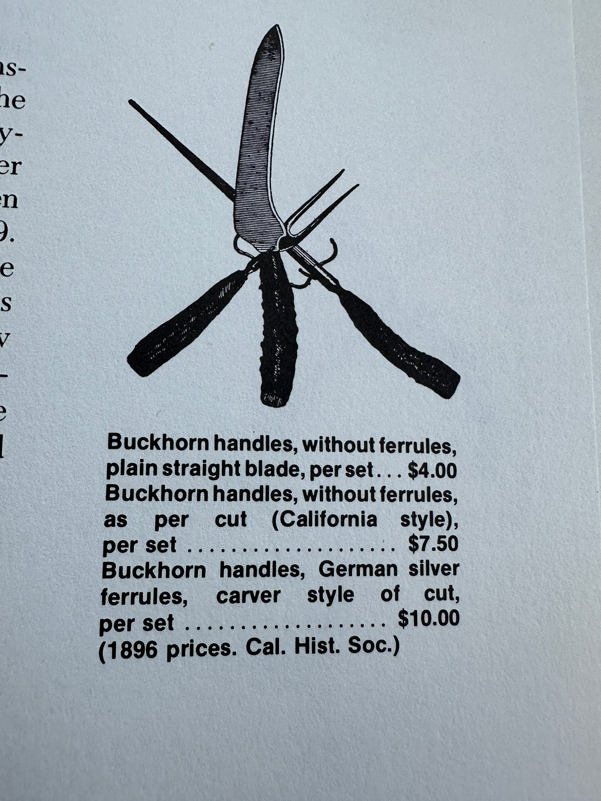 Will & Finck Buckhorn Carving Set Crown Stag German Silver Ferrules San Francisco, CA 1863-1906 - 3 Pieces