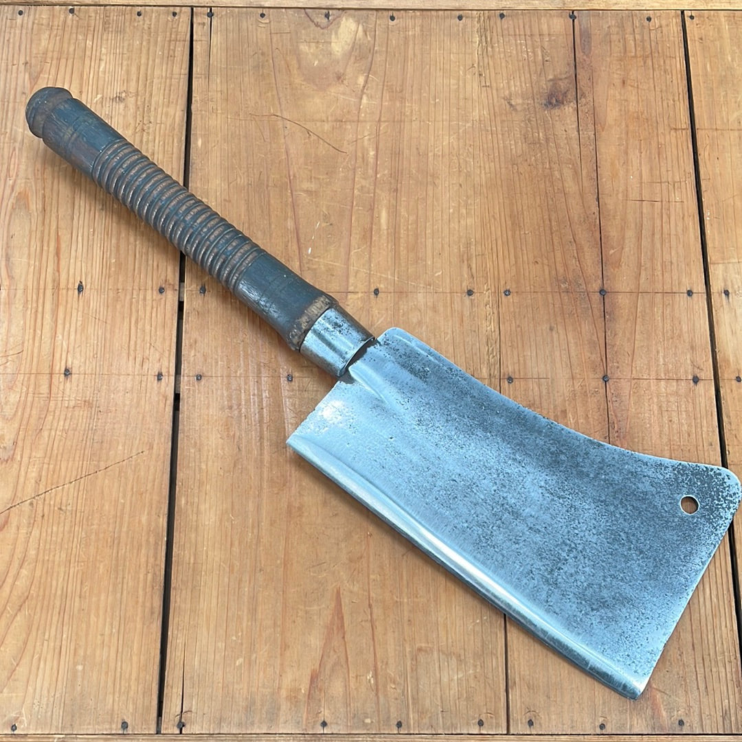 A Nittinger 10" Splitter Hand Forged Carbon Steel Turned Wood Handle ~1860's-80's