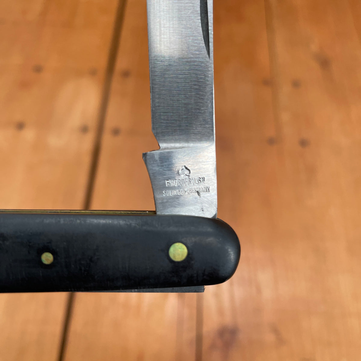 New Old Stock Friedr Herder 4" Grafting Knife Slip Joint Composite Handle Solingen, Germany 1970-90