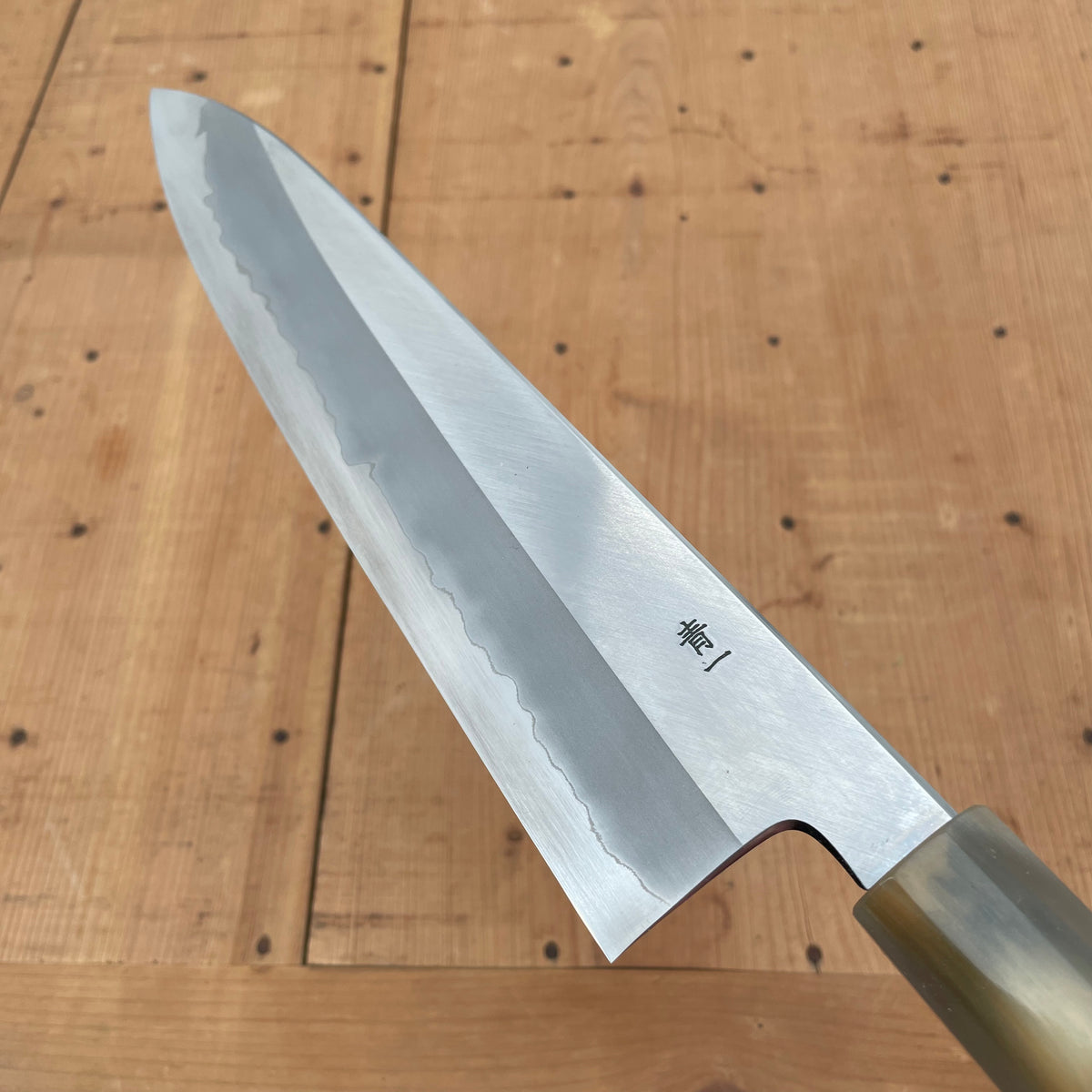 Hitohira Tanaka Kyuzo 240mm Gyuto Stainless Clad Aogami 1 Taihei Makassar Ebony Handle