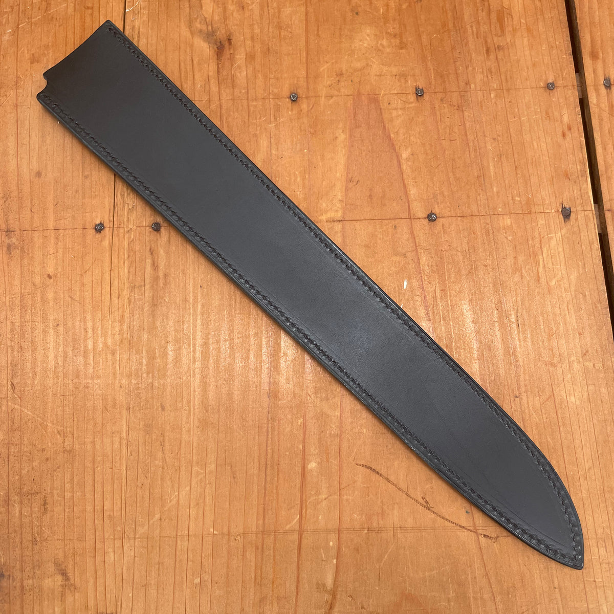 Florentine Kitchen Knives Slicer/Bread Black Leather Sheath