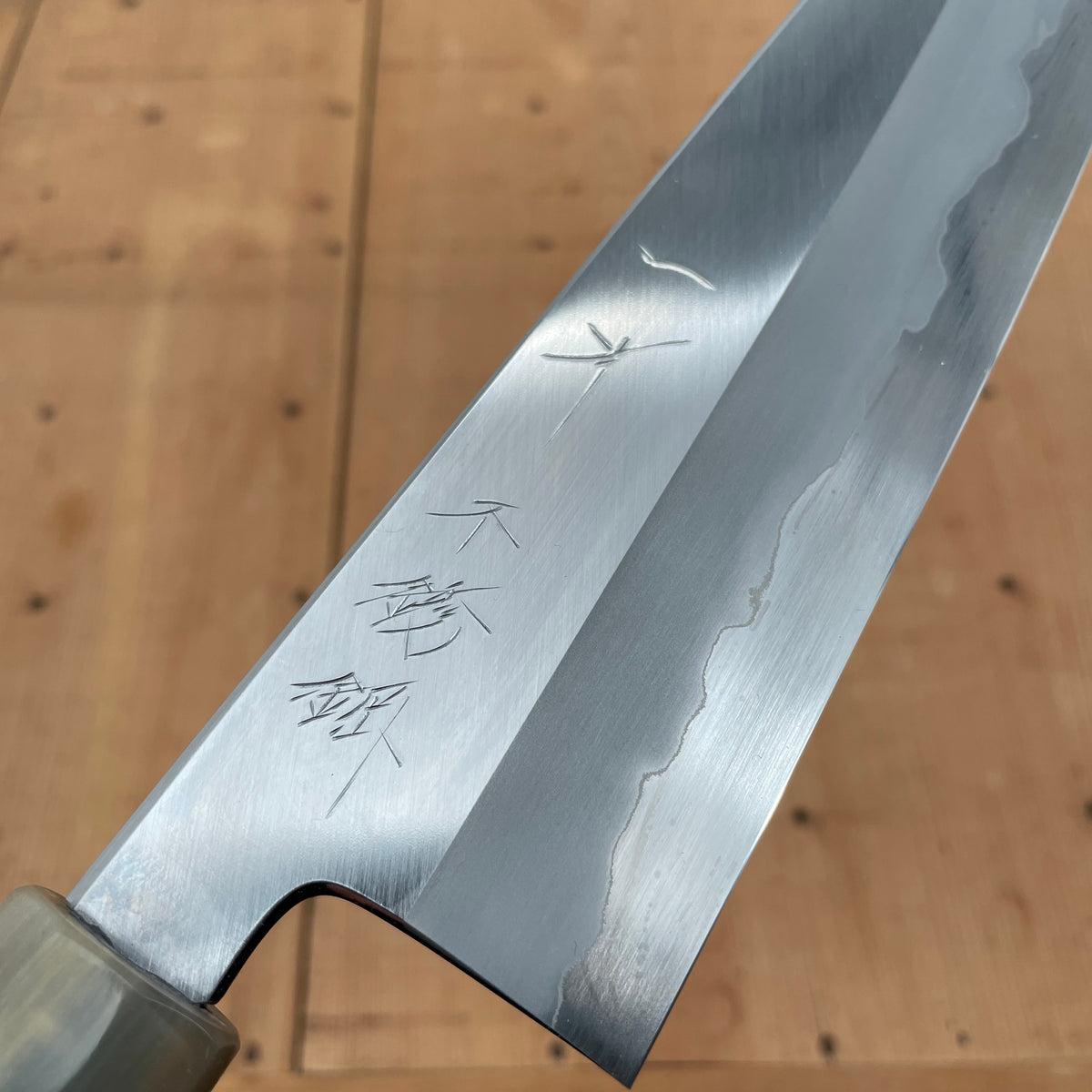 Hitohira Tanaka Kyuzo 240mm Gyuto Stainless Clad Aogami 1 Taihei Makassar Ebony Handle