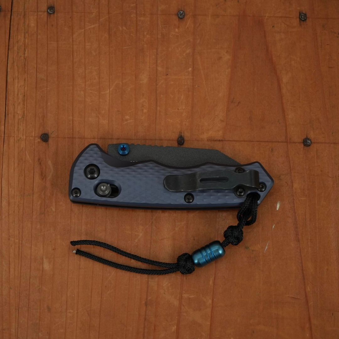 Benchmade 290BK Full Immunity Wharncliffe CPM-M4 AXIS Lock Crater Blue Handle