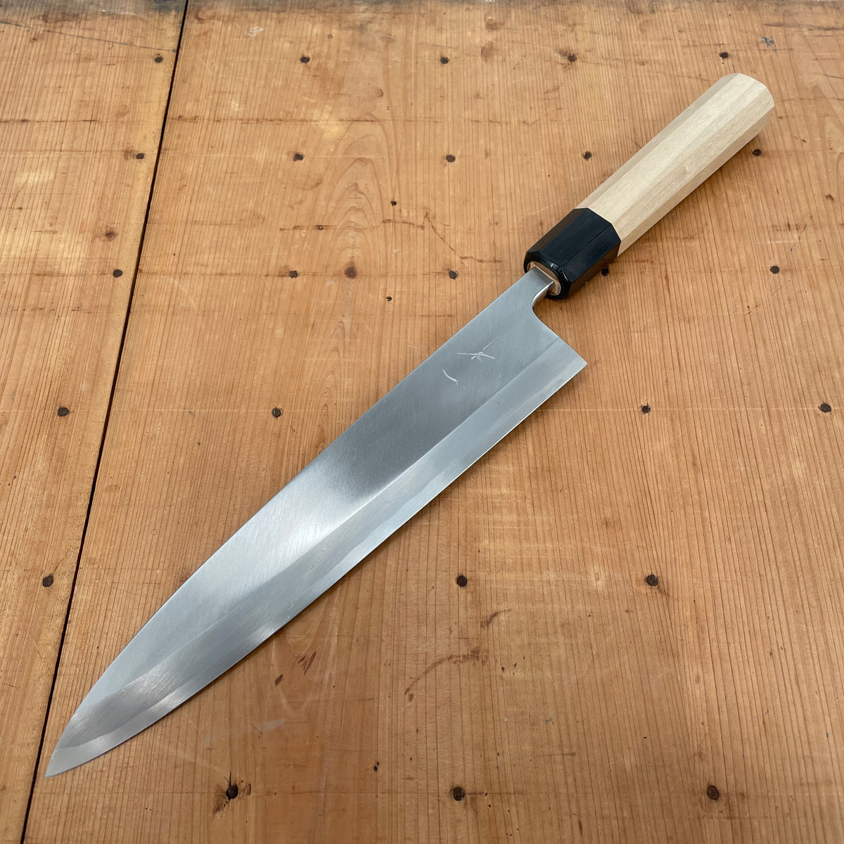 Hitohira Kikuchiyo Manzo 240mm Mioroshi Deba Shirogami 3 Ho Wood - LEFTY