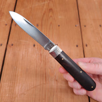 A Wright & Son 3 1/2" Spear Point Pocket Knife Carbon Steel Ebony