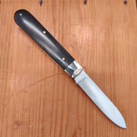 A Wright & Son 3 1/2" Spear Point Pocket Knife Carbon Steel Ebony