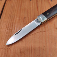 A Wright & Son 3 1/2" Spear Point Pocket Knife Carbon Steel Ebony