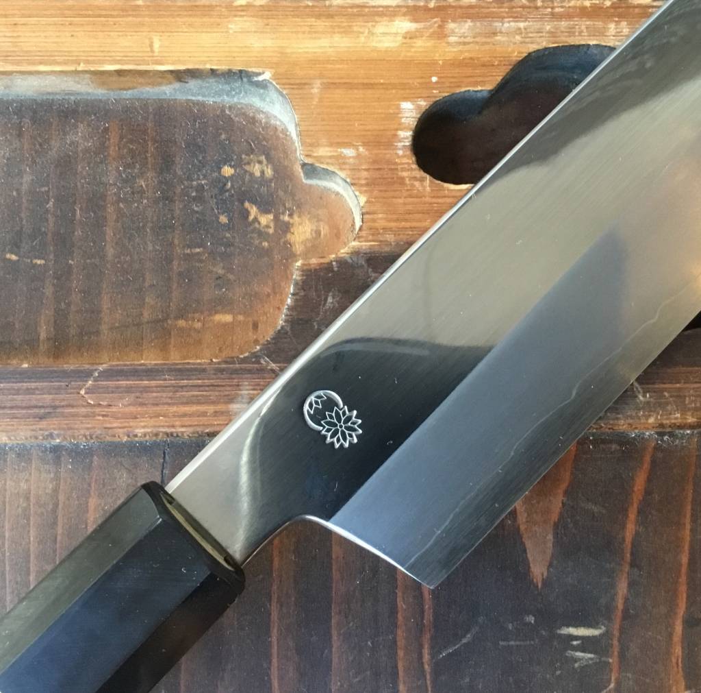 Sakai Kikumori Choyo 240mm Kiritsuke Gyuto Ginsanko with Saya