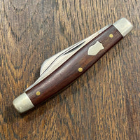 Schrade Walden 3 3/8" Stockman 832 Carbon Steel Wood Scales 1946-73