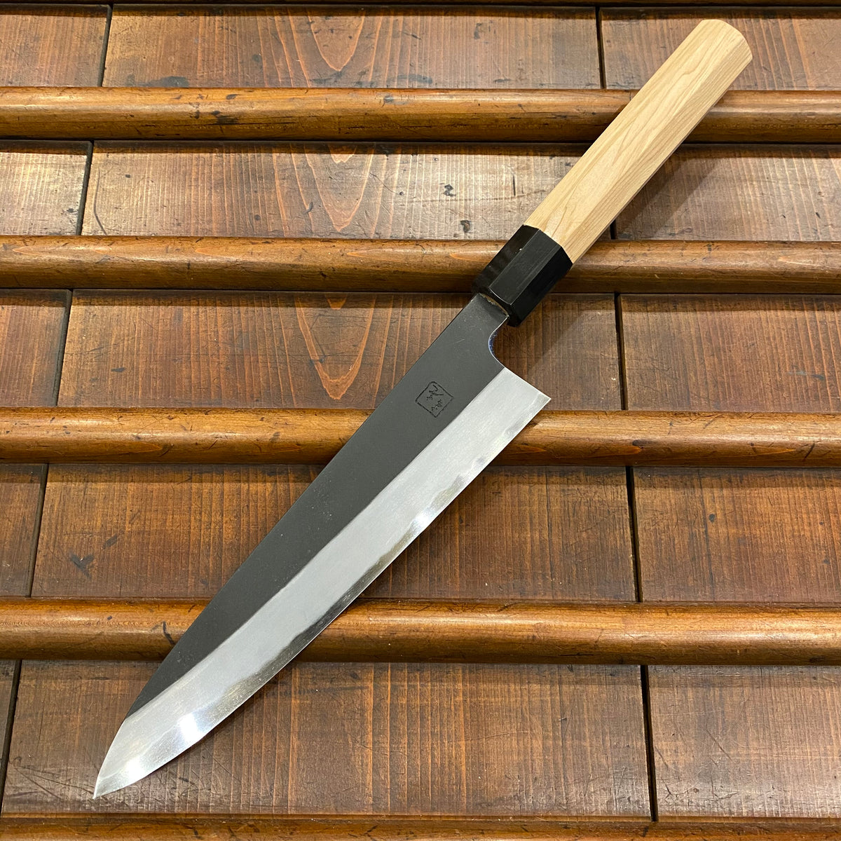 Hitohira Tanaka Kyuzo 210mm Gyuto Aogami 1 Yakisugi Cedar