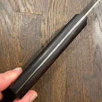 Unmarked American 8” Bullnose Butcher Hand Forged Carbon Steel Rosewood 1930’s-50’s?