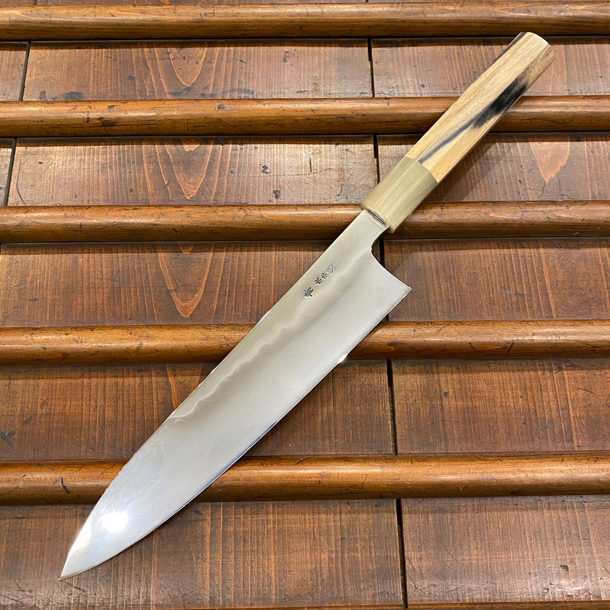 Hitohira Togashi Yohei 210mm Gyuto Aogami 2 Mizu Honyaki Kurokaki Persimmon