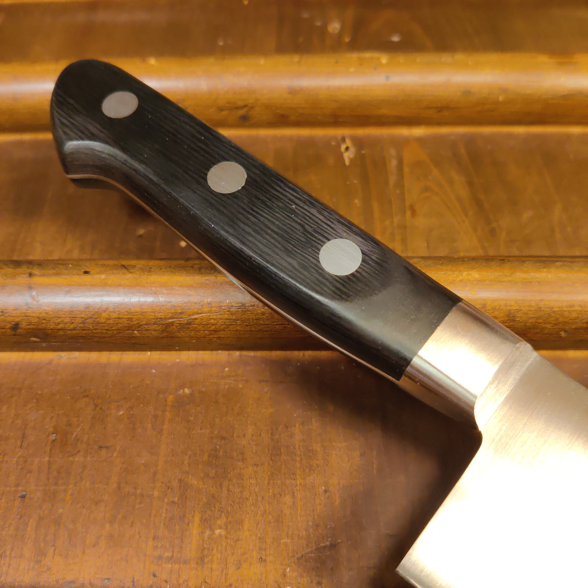 Ashi Hamono Ginga 180mm Santoku Swedish Stainless Western Handle with Saya