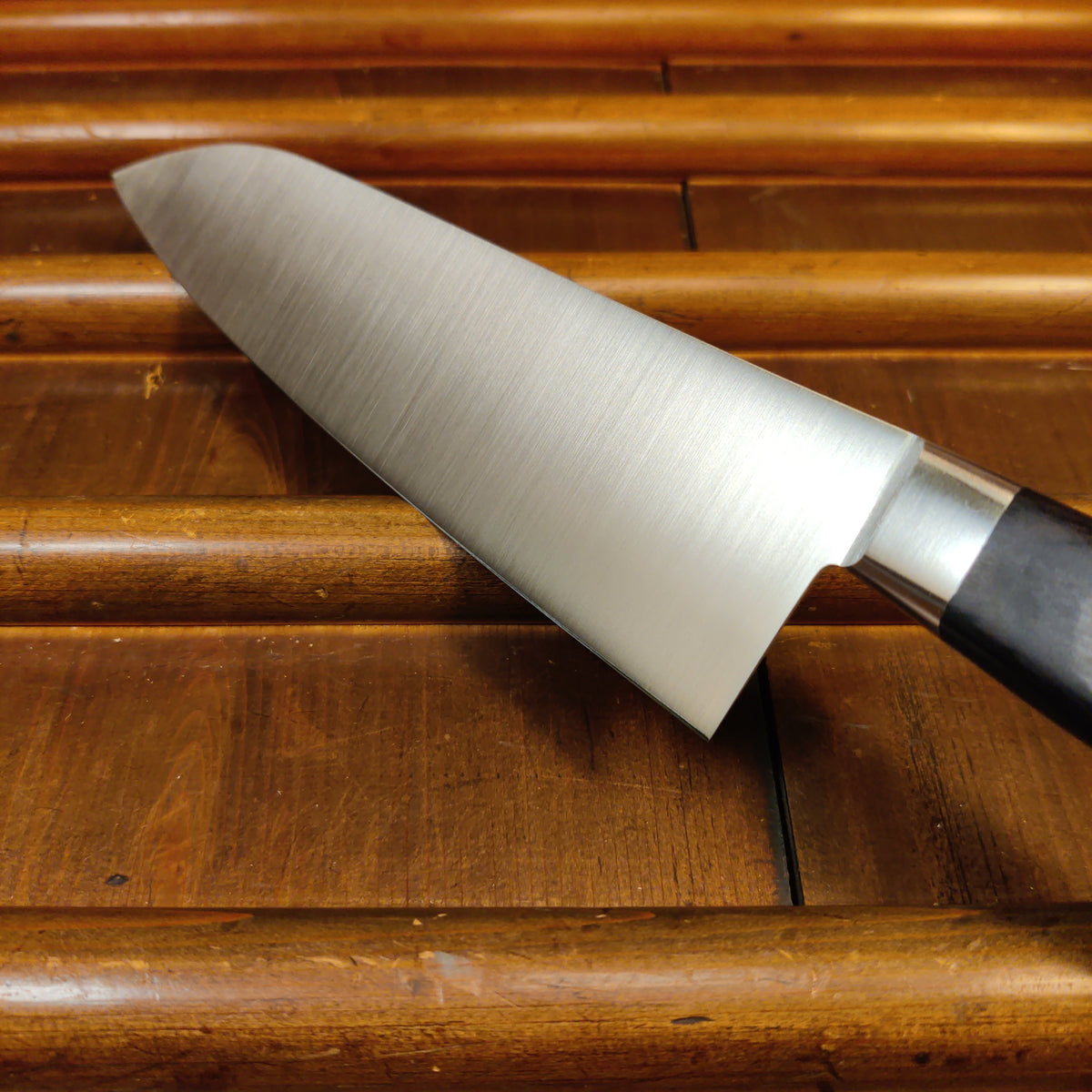 Ashi Hamono Ginga 180mm Santoku Swedish Stainless Western Handle with Saya