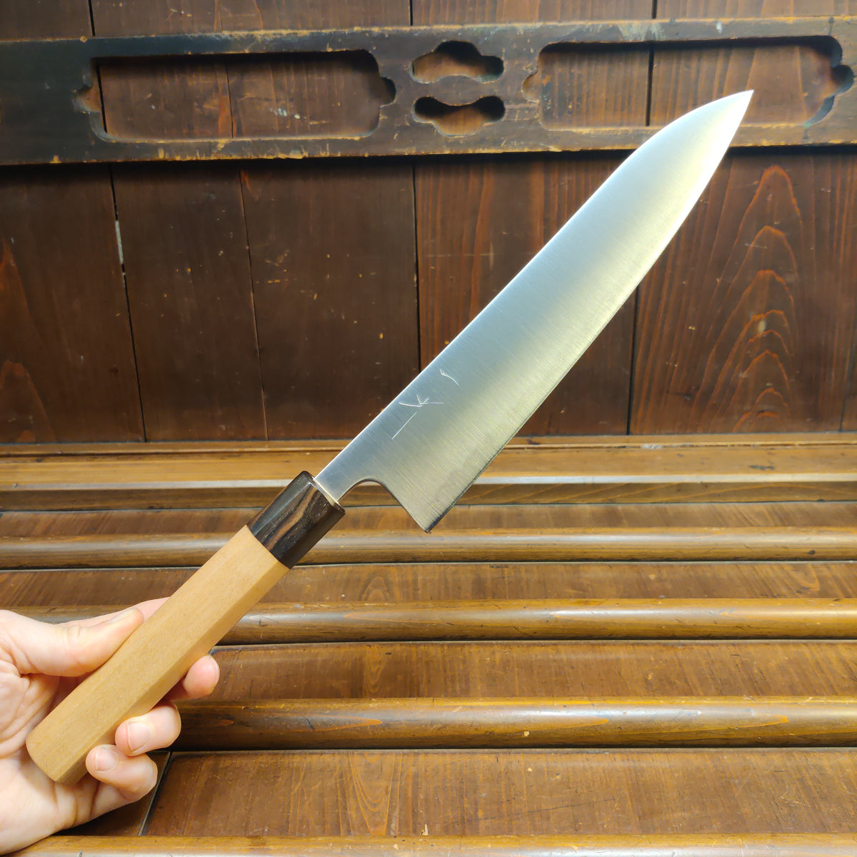 Hitohira Futana SB 210mm Gyuto Aogami Super Migaki Cherry Wood