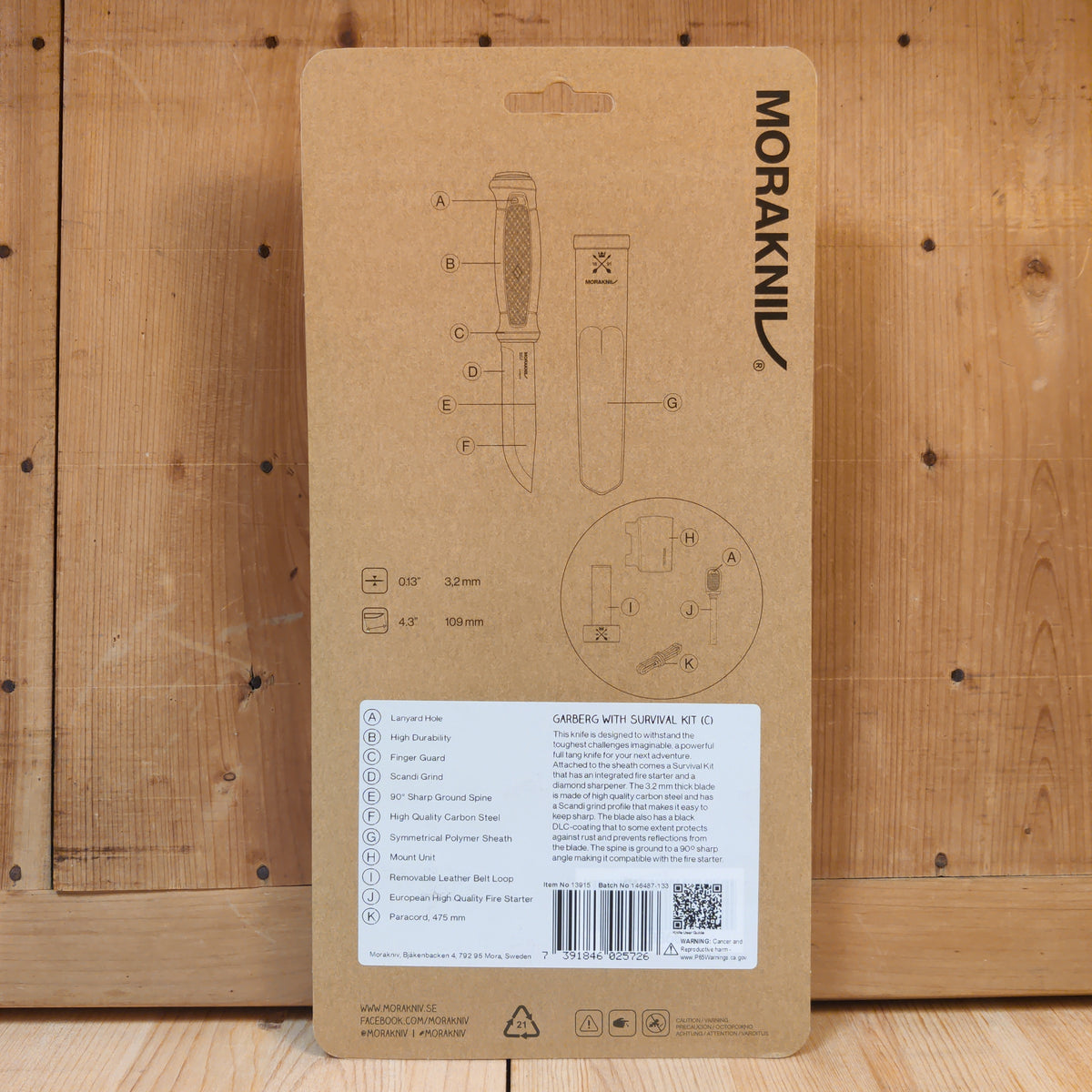 Garberg BlackBlade with Survival Kit Carbon