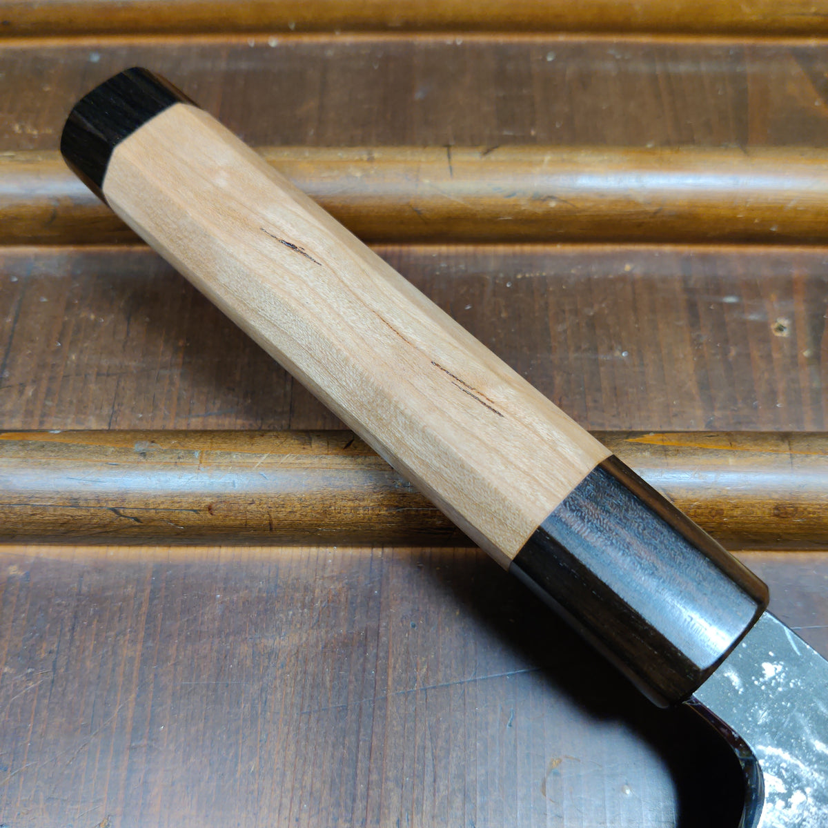 Hitohira Togashi 210mm Gyuto Aogami 2 Kurouchi Cherry Handle (Ebony End)