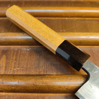 Kumokage 250mm Kiritsuke Sujihiki Aogami 2 Kurouchi Damascus Teak & Horn Handle