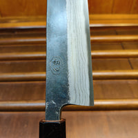 Kumokage 250mm Kiritsuke Sujihiki Aogami 2 Kurouchi Damascus Teak & Horn Handle