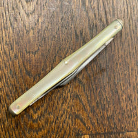 Clean Cut 3” Swell Center Pen Carbon Blade MOP Scales 1884-1912
