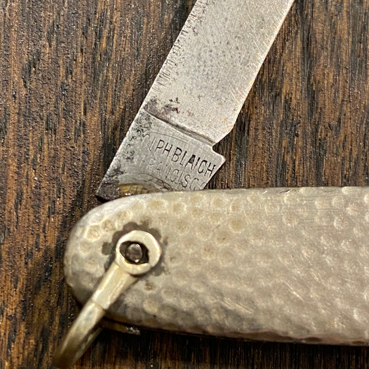 Adolf Blaich SF 2 7/8” Lobster Pen Knife Shriners Nickel Hafts 1895-1906