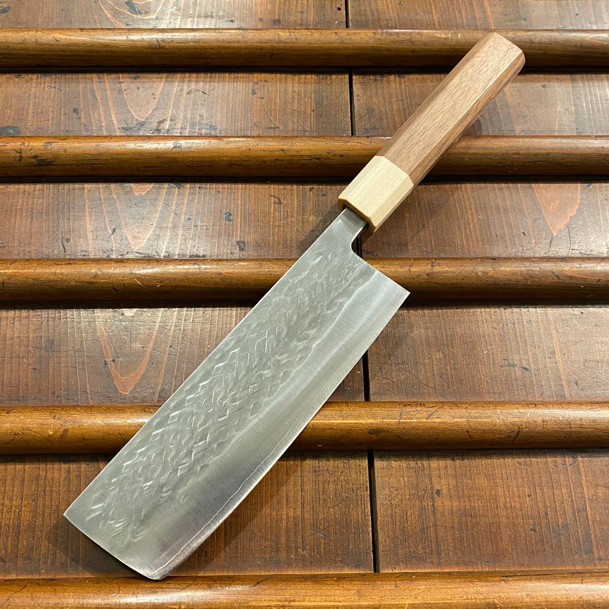 Hitohira TD 165mm Nakiri SLD Tsuchime Walnut Handle