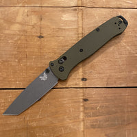 Benchmade 537GY-1 Bailout CPM-M4 Tanto AXIS Lock Woodland Green Aluminum Handle