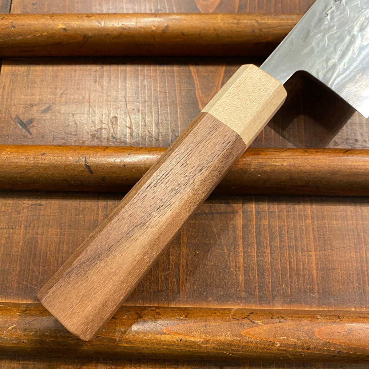 Hitohira TD 165mm Nakiri SLD Tsuchime Walnut Handle