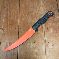 Benchmade 15500OR-2 Meatcrafter 6" Trailing Point CPM-S45VN Fixed Blade Carbon Fiber Handle with Sheath