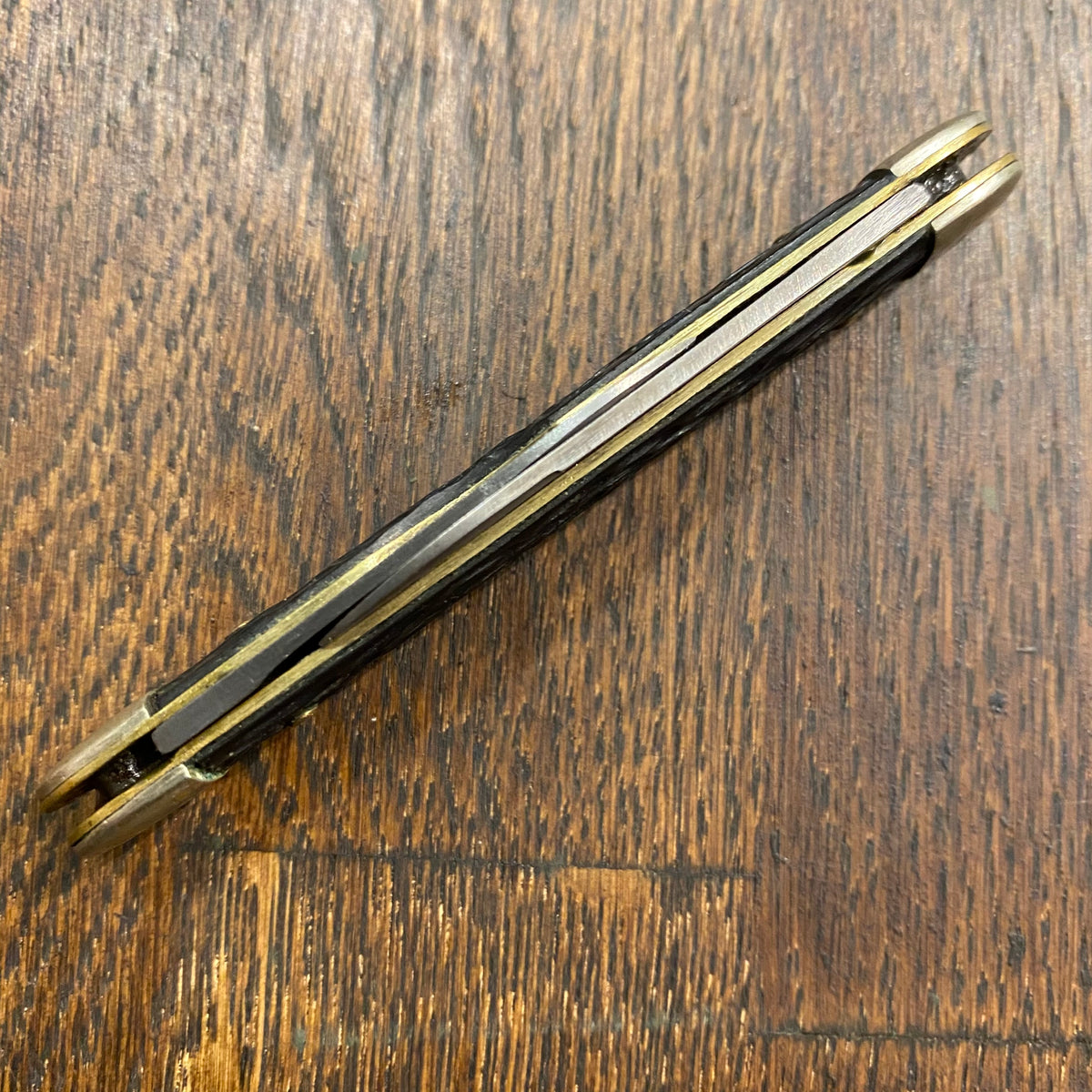 JW&S 3 1/8” Pen Carbon Blades Black Composite Scales