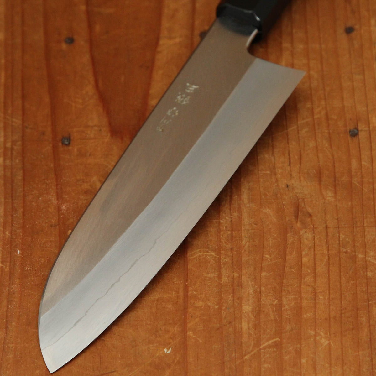 Hatsukokuro Nakagawa 170mm Santoku Ginsanko Ebony Handle