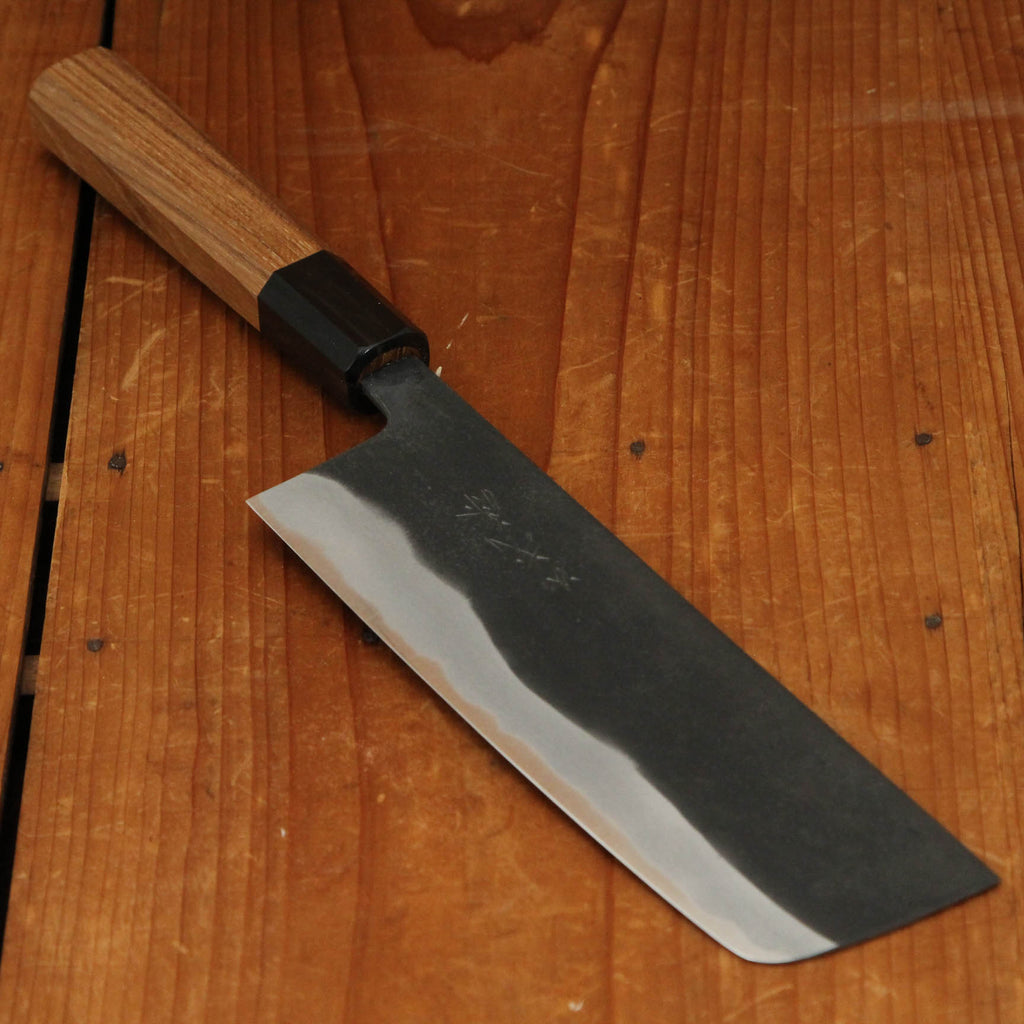 HONMAMON Takefu Nakiri Kurouchi (Vegetable Knife) Aogami Steel No