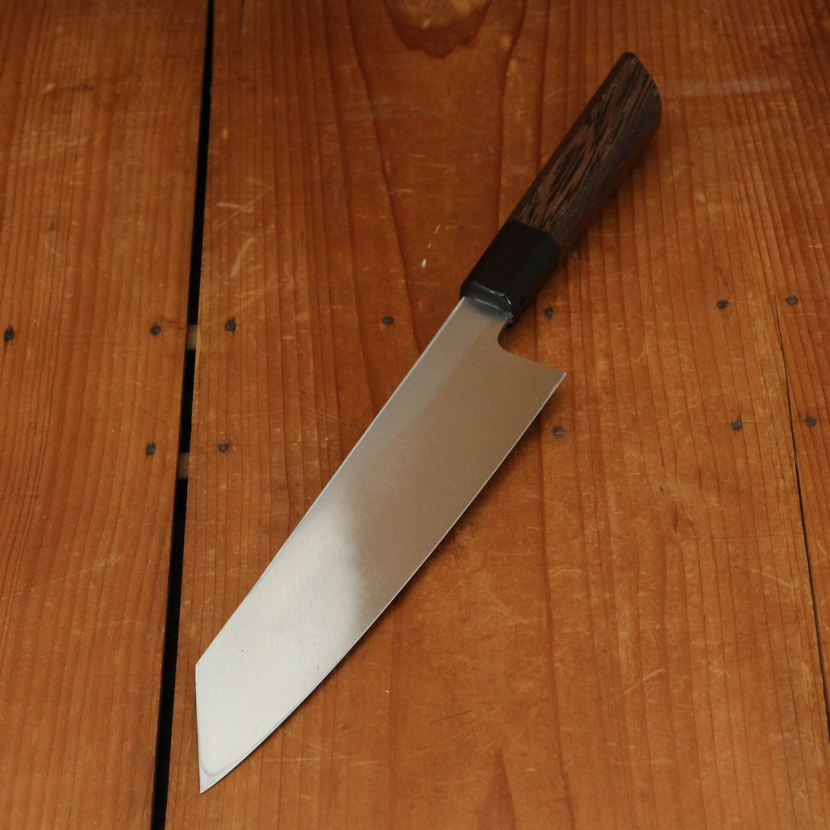 Hatsukokoro Shirasagi 210mm Kiritsuke Gyuto Single Bevel Shirogami 2 Angled Wenge