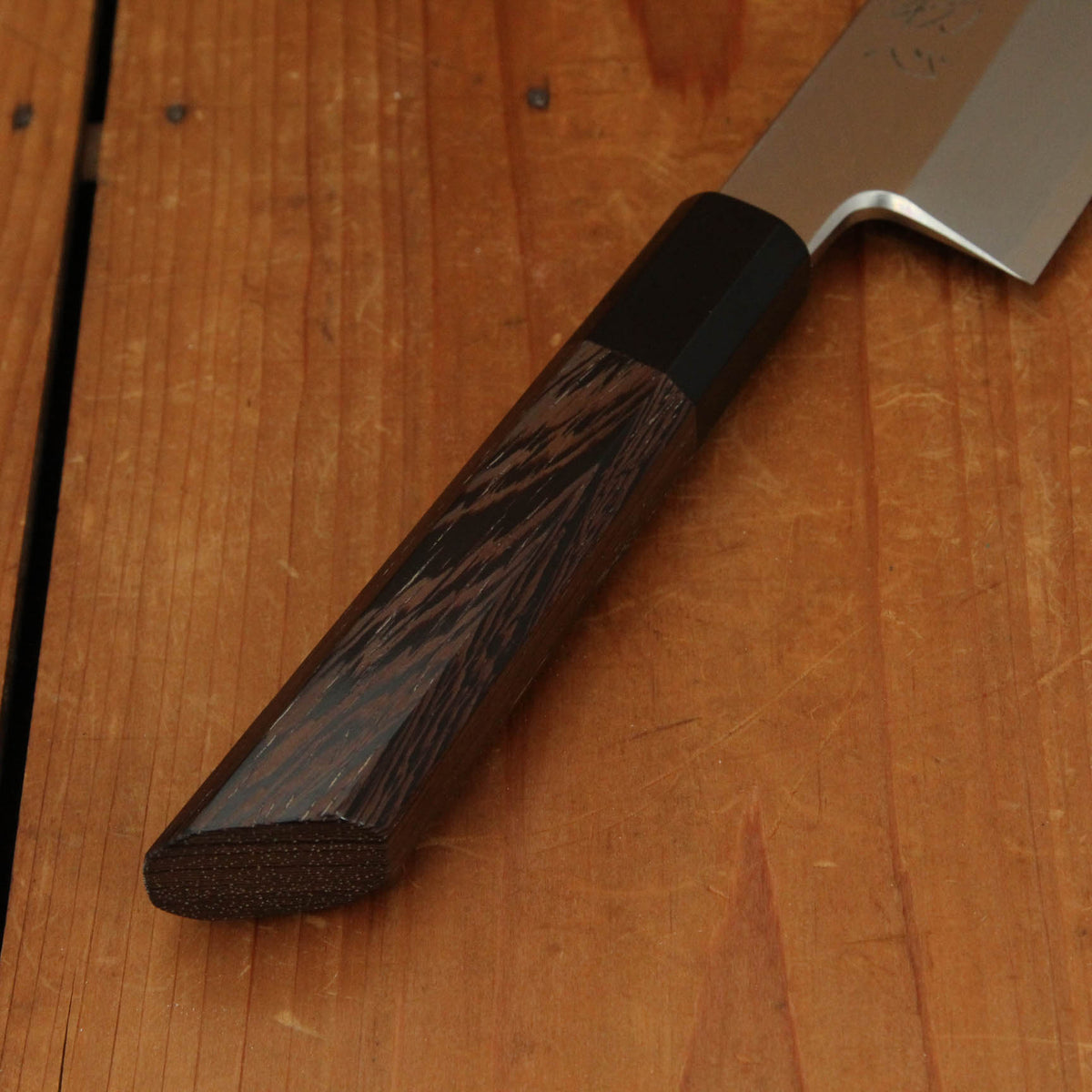 Hatsukokoro Shirasagi 210mm Kiritsuke Gyuto Single Bevel Shirogami 2 Angled Wenge
