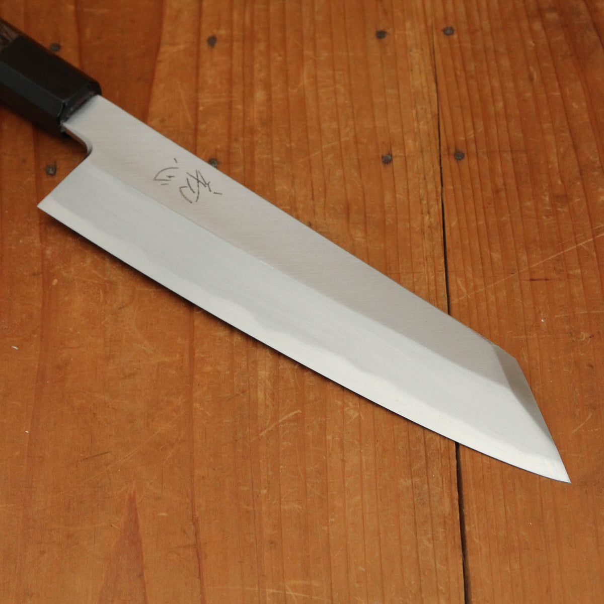 Hatsukokoro Shirasagi 210mm Kiritsuke Gyuto Single Bevel Shirogami 2 Angled Wenge