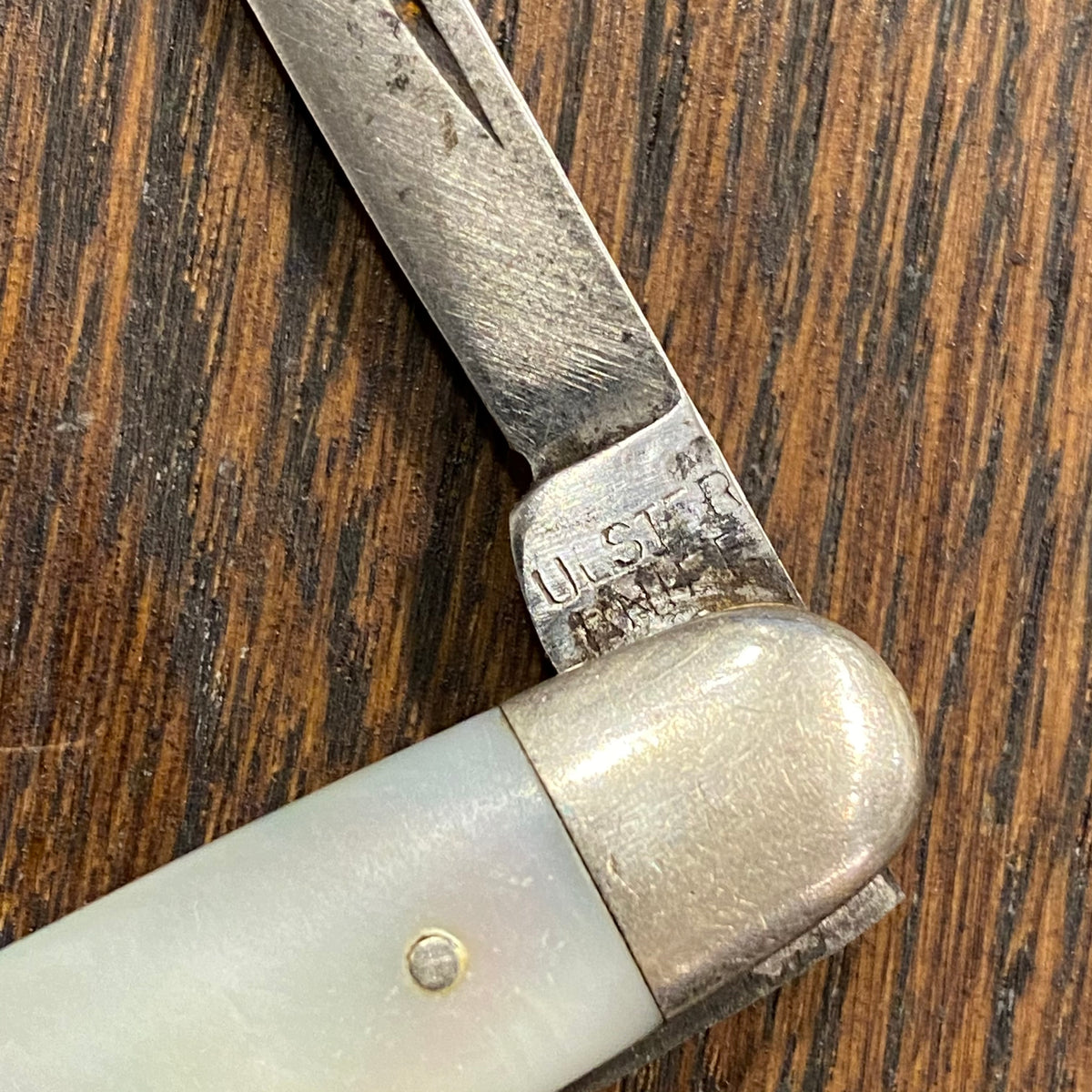 Ulster Knife Co. 2 7/8" Pen Knife Carbon Steel & Mother of Pearl 1876-1941
