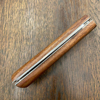 Friedr Herder 4 1/8” Sodbuster / Miner’s Jack Drop Point Carbon Lockback Sapele Wood Handle