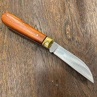 Friedr Herder 3.5” Sheepsfoot Carbon Lockback Cherry Handle