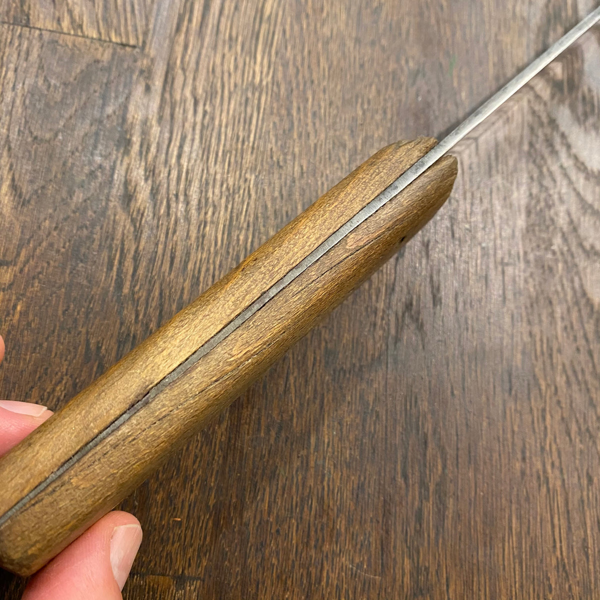 Unmarked Hand Forged 10.25” Scimitar Carbon Steel USA or UK Late 19th / Early 20th C