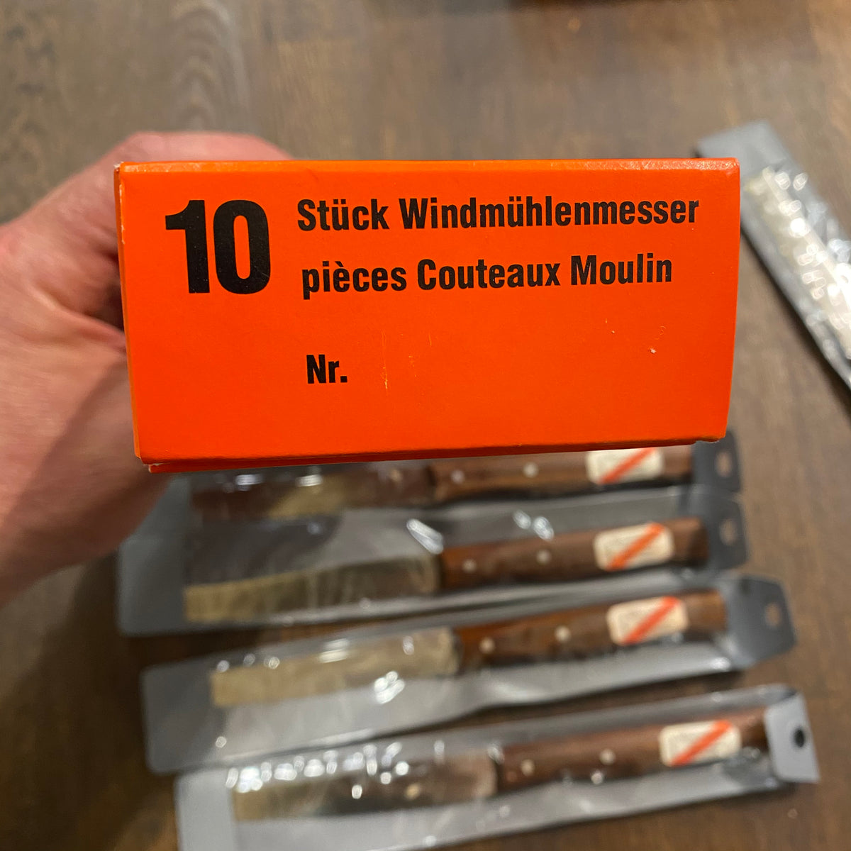 Windmühlenmesser New Old Stock 4.25" Tomato Knife Round Tip Stainless Palissander 1960-80 - 5 Pieces