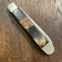 Unmarked 4" Jack Knife Carbon Steel Horn Handle -Sheffield?