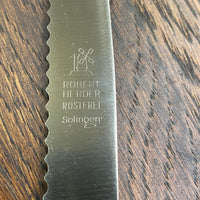 Windmühlenmesser New Old Stock 4.25" Tomato Knife Round Tip Stainless Palisander 1960’s-70’s